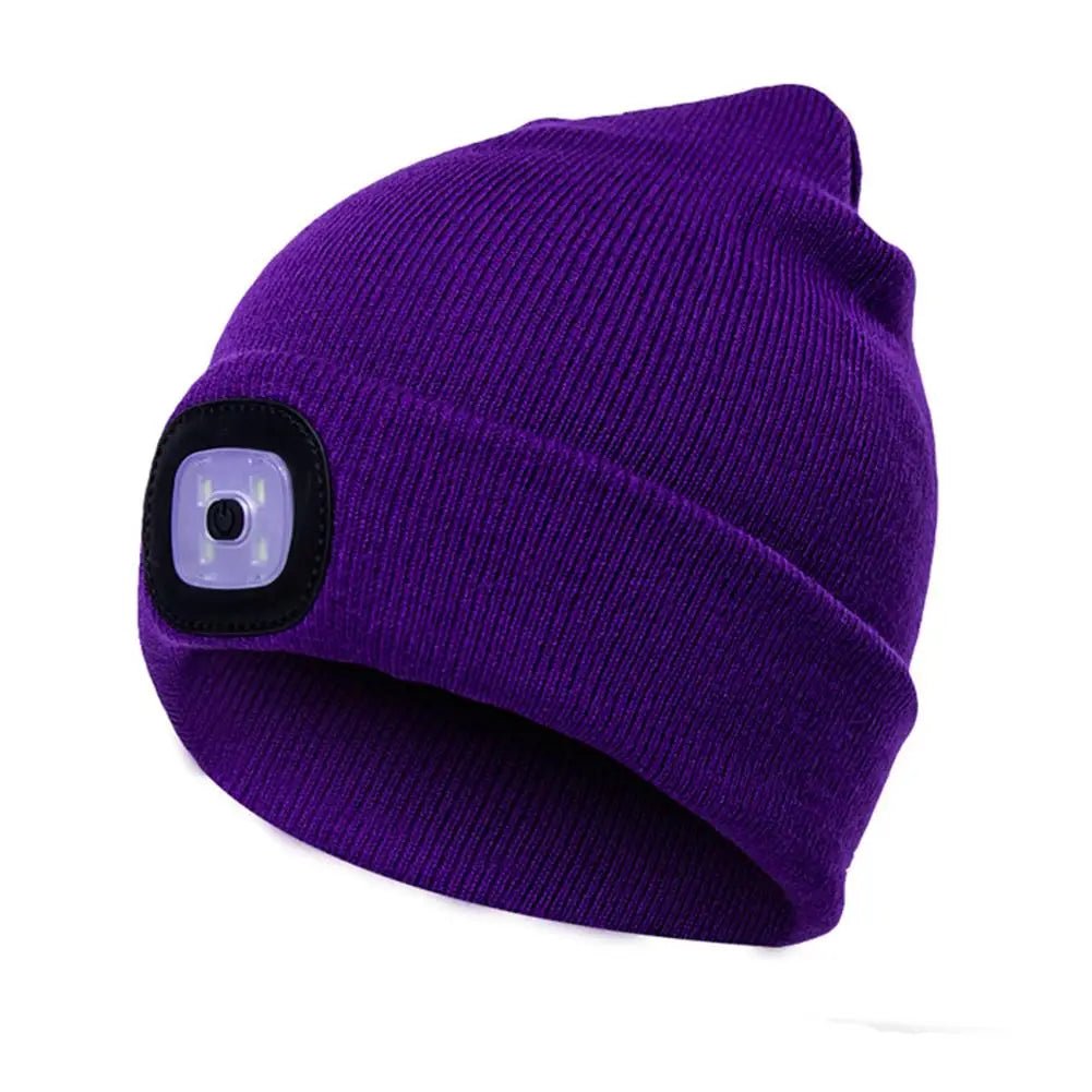 LED Lighted Beanie Hat | Unisex Winter Headlamp Cap for Running - ORYMERE