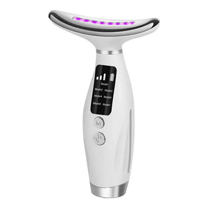 LED Neck & Face Massager – 7 Color Light, Heat & Vibration Skincare Beauty Device - ORYMERE
