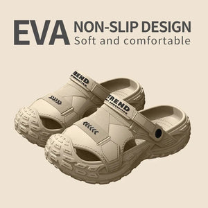 Men’s EVA Summer Sandals – Thick Soft Sole Water-Resistant Beach & Outdoor Shoes - ORYMERE