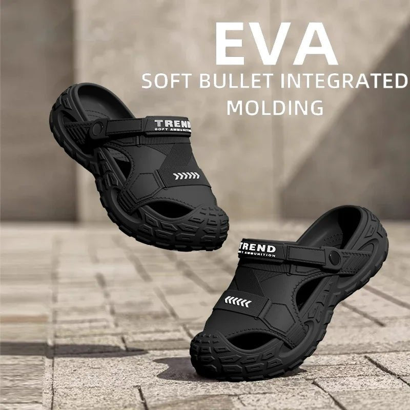 Men’s EVA Summer Sandals – Thick Soft Sole Water-Resistant Beach & Outdoor Shoes - ORYMERE
