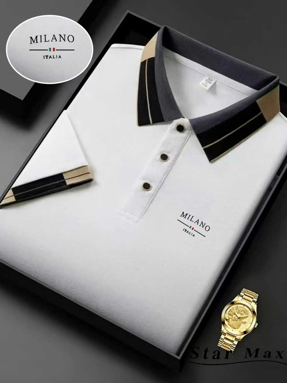 Men's Luxury Short Sleeve Polo Shirt | Horse Embroidery Milan Style - ORYMERE