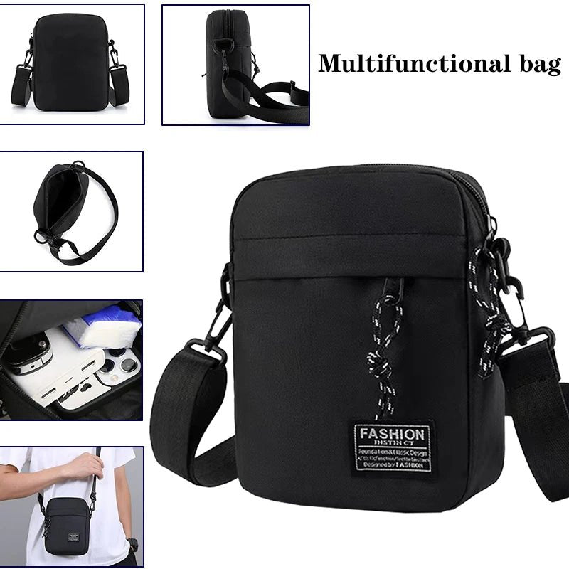 Men's Nylon Cross-Body & Shoulder Bag | Casual School Tote - ORYMERE