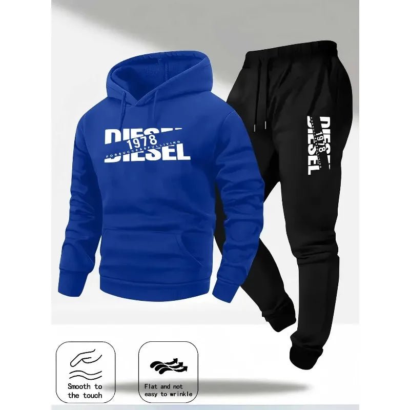 Men's Pullover Hooded Sportswear & Jogger Set – Autumn Winter Casual Tracksuit - ORYMERE