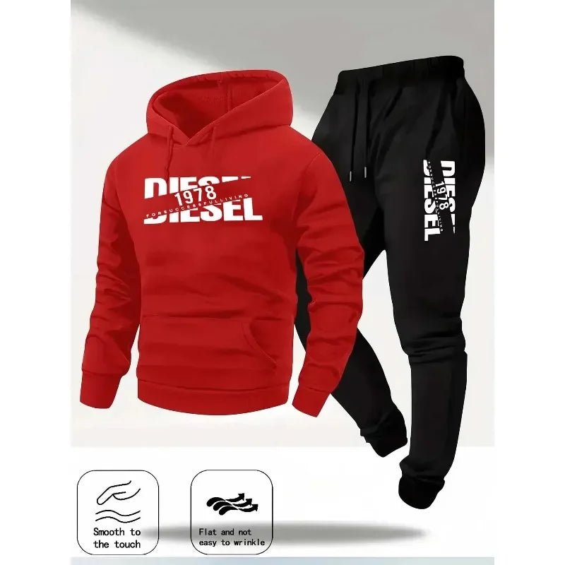 Men's Pullover Hooded Sportswear & Jogger Set – Autumn Winter Casual Tracksuit - ORYMERE