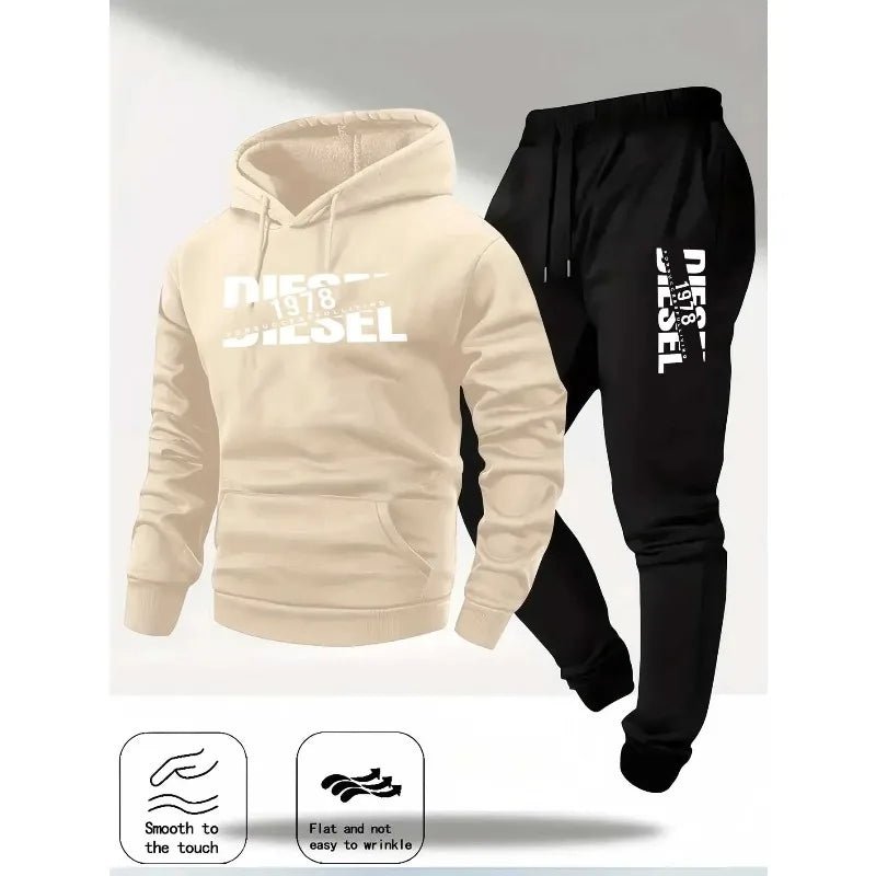Men's Pullover Hooded Sportswear & Jogger Set – Autumn Winter Casual Tracksuit - ORYMERE