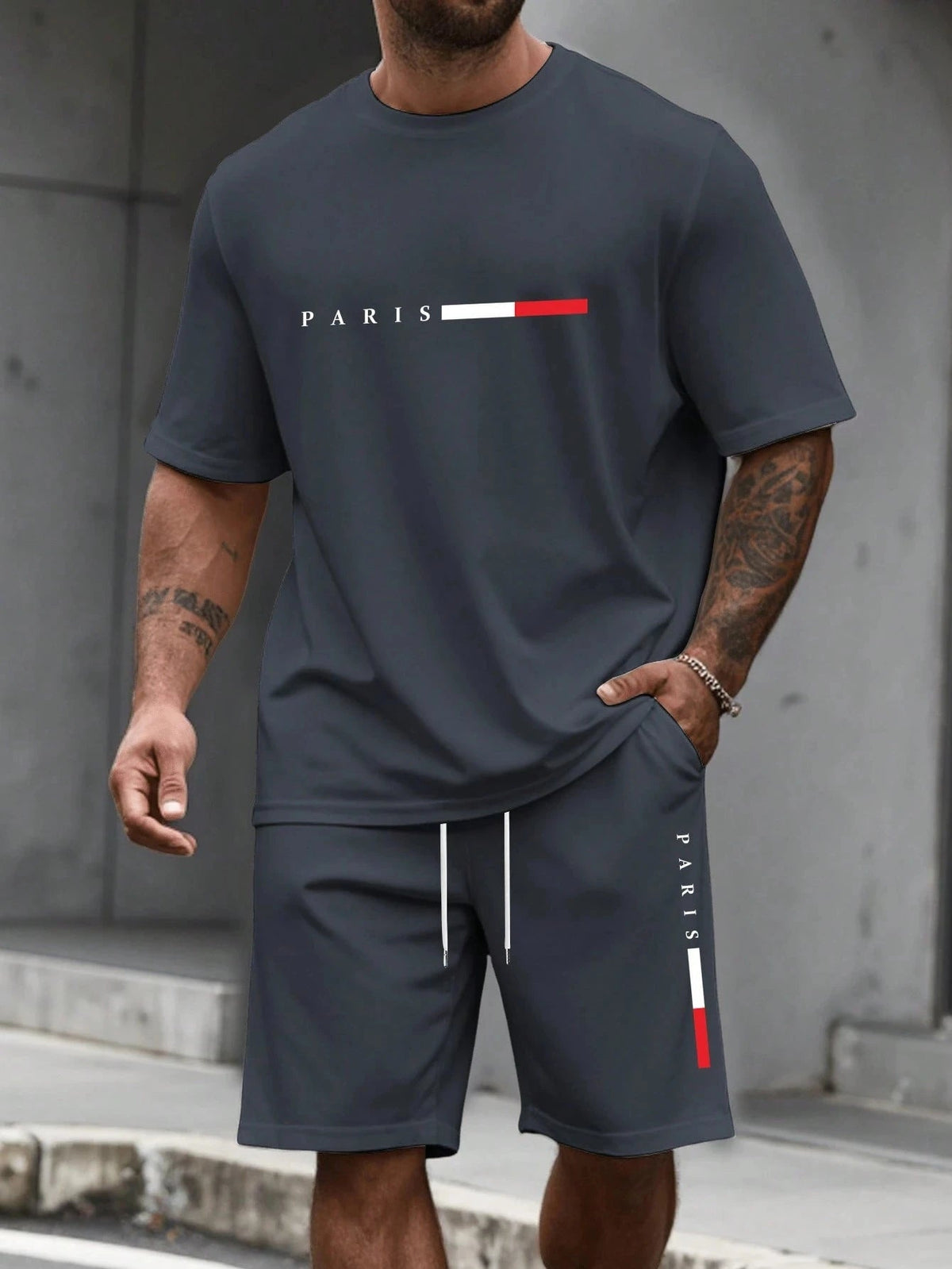 Men's Short Sleeve T-Shirt & Shorts Set | Summer Running Tracksuit - ORYMERE