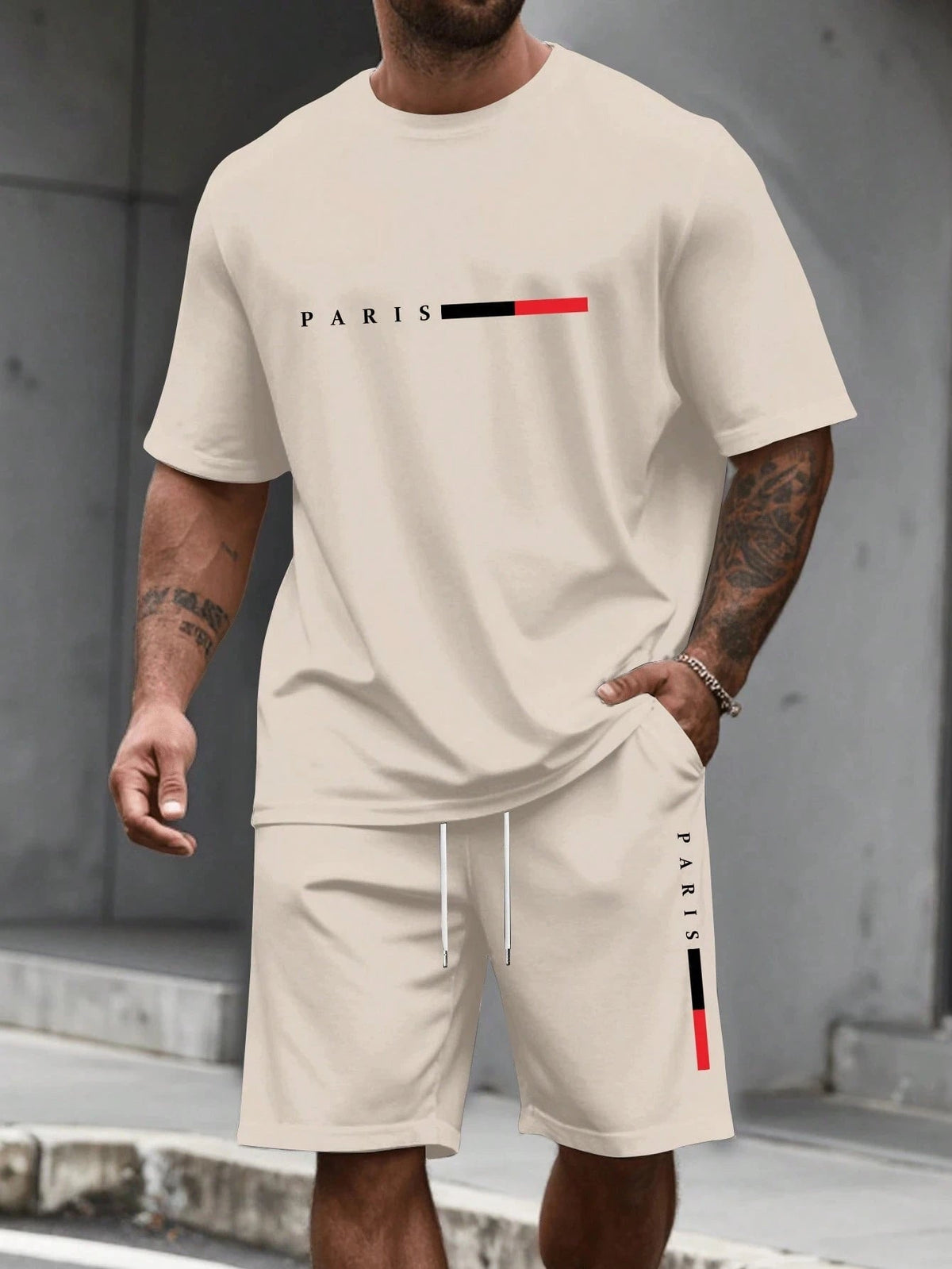 Men's Short Sleeve T-Shirt & Shorts Set | Summer Running Tracksuit - ORYMERE