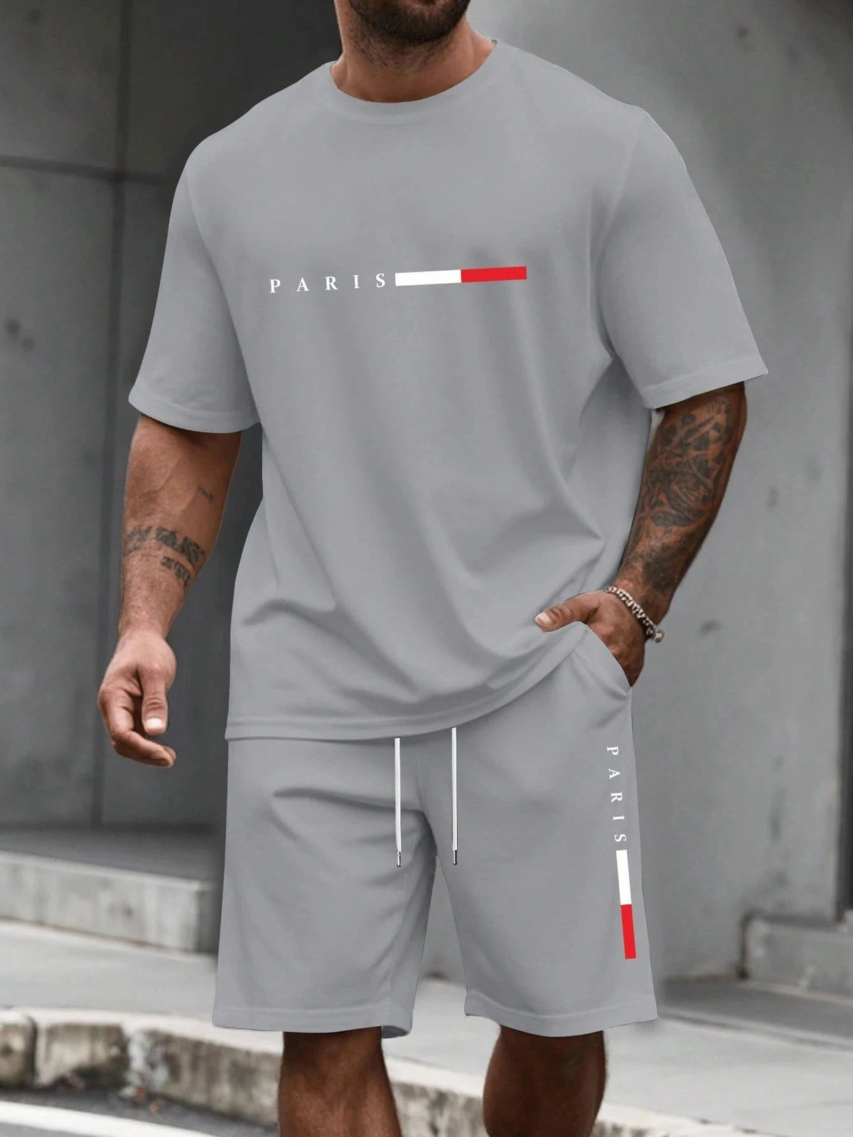 Men's Short Sleeve T-Shirt & Shorts Set | Summer Running Tracksuit - ORYMERE