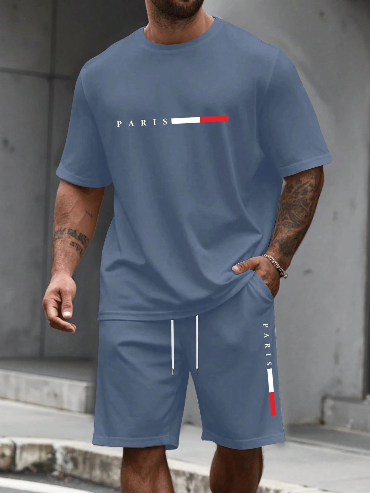 Men's Short Sleeve T-Shirt & Shorts Set | Summer Running Tracksuit - ORYMERE