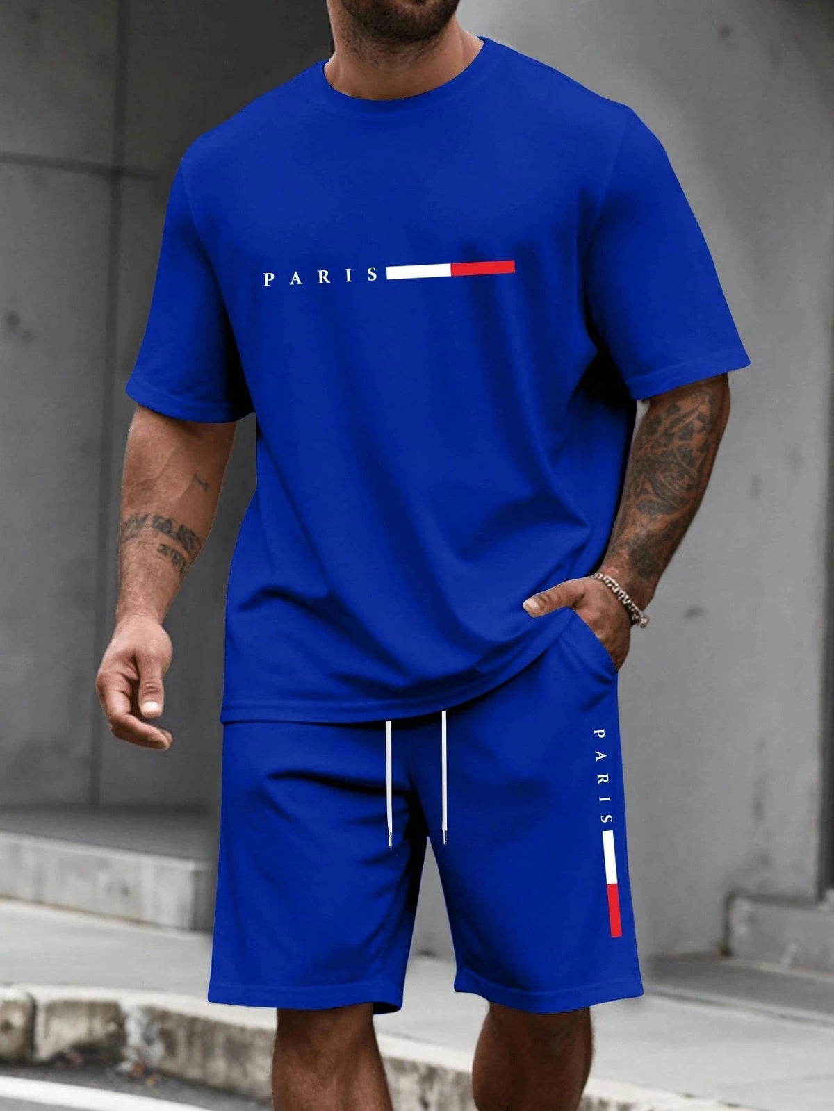 Men's Short Sleeve T-Shirt & Shorts Set | Summer Running Tracksuit - ORYMERE