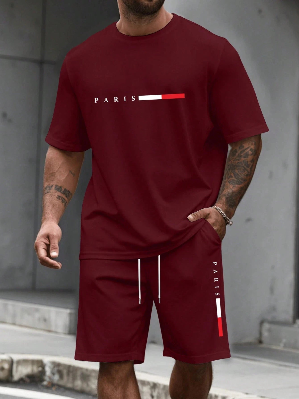 Men's Short Sleeve T-Shirt & Shorts Set | Summer Running Tracksuit - ORYMERE