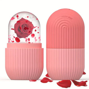 Pink Silicone Ice Roller for Face & Eyes – Reusable Cooling Facial Massager for Skincare - ORYMERE