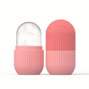 Pink Silicone Ice Roller for Face & Eyes – Reusable Cooling Facial Massager for Skincare - ORYMERE
