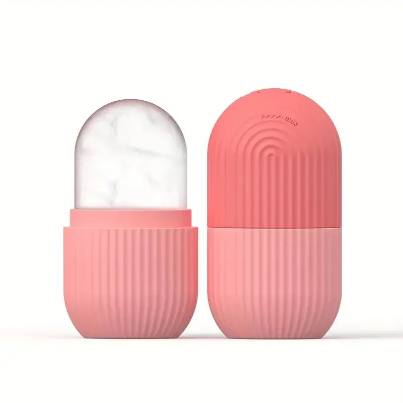 Pink Silicone Ice Roller for Face & Eyes – Reusable Cooling Facial Massager for Skincare - ORYMERE