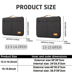 Protective Laptop Sleeve Case 13.3-15.6 Inch | Waterproof Laptop Bag - ORYMERE