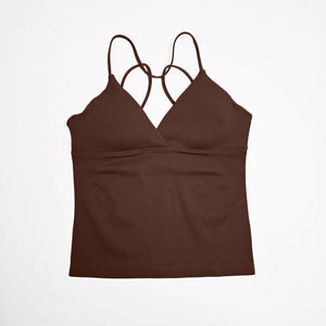 Seamless Twist Front Longline Yoga Top | Women's Gym Workout Vest - ORYMERE