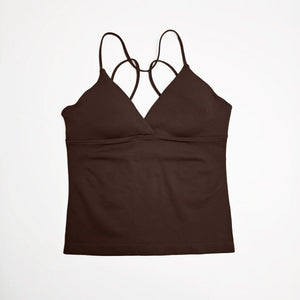 Seamless Twist Front Longline Yoga Top | Women's Gym Workout Vest - ORYMERE