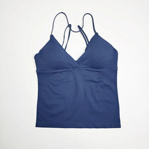 Seamless Twist Front Longline Yoga Top | Women's Gym Workout Vest - ORYMERE