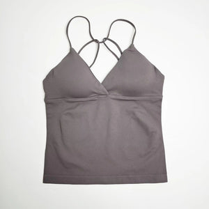 Seamless Twist Front Longline Yoga Top | Women's Gym Workout Vest - ORYMERE
