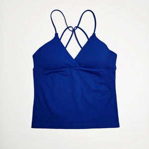 Seamless Twist Front Longline Yoga Top | Women's Gym Workout Vest - ORYMERE