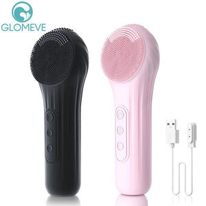 Sonic Facial Cleansing Brush – Waterproof Rechargeable Silicone Face Scrubber with Heat & 6 Speeds - ORYMERE