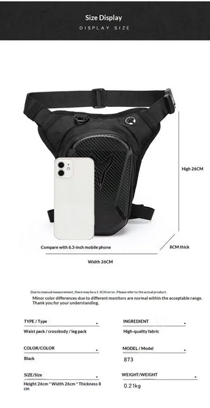 Waterproof Motorcycle Leg Bag & Thigh Waist Pack | Biker Gear - ORYMERE