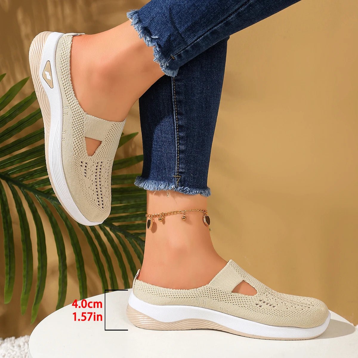 Women’s Canvas Summer Slippers – Breathable Slip-On Indoor Outdoor Casual Shoes - ORYMERE
