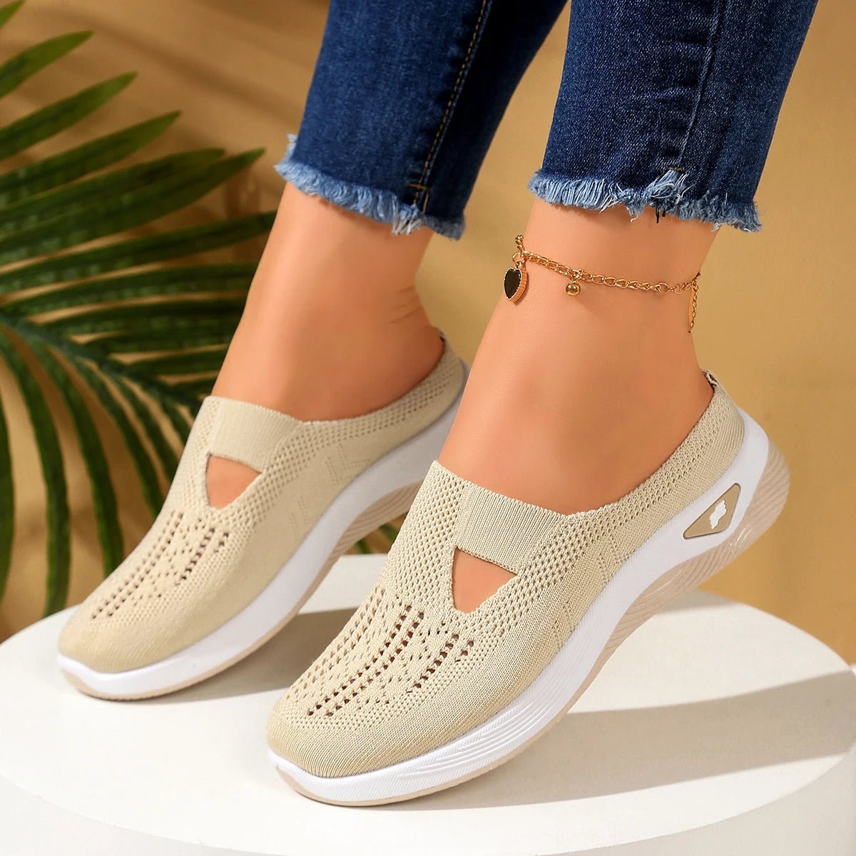 Women’s Canvas Summer Slippers – Breathable Slip-On Indoor Outdoor Casual Shoes - ORYMERE