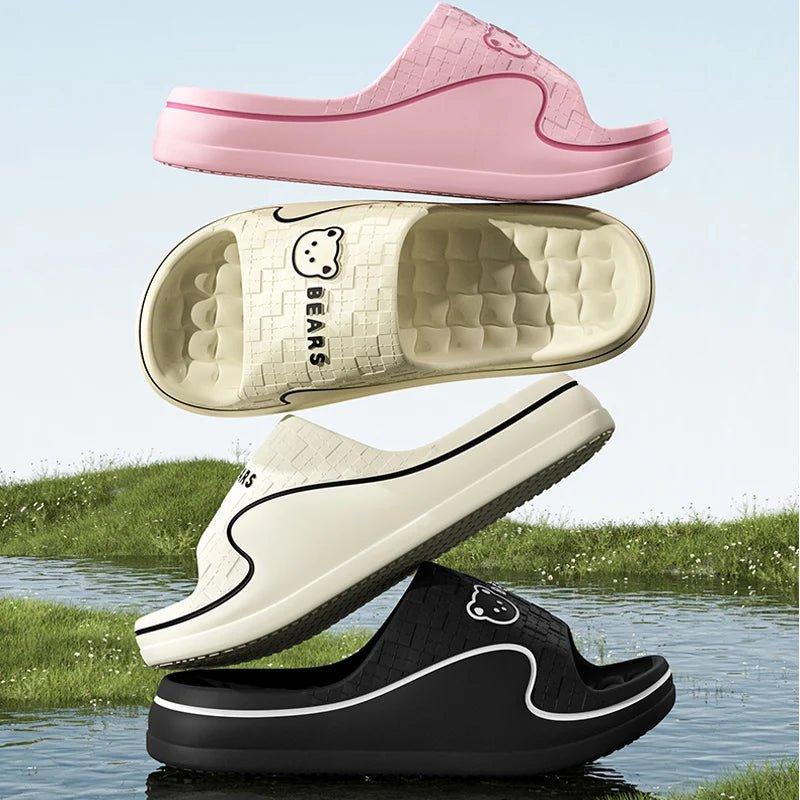 Women’s Cute EVA Home Slippers – Cartoon Non-Slip Bathroom & Beach Sandals - ORYMERE