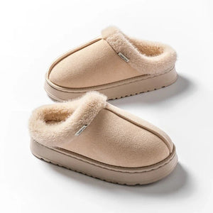 Women’s Fluffy Winter Slippers – Warm Faux Suede House Shoes with Thick EVA Sole - ORYMERE