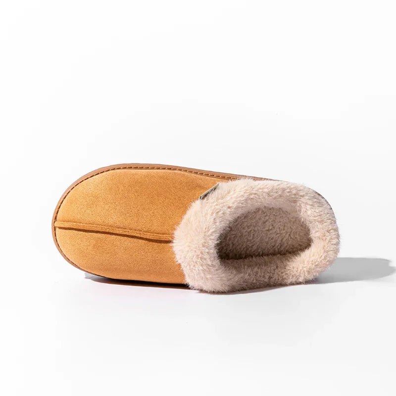 Women’s Fluffy Winter Slippers – Warm Faux Suede House Shoes with Thick EVA Sole - ORYMERE
