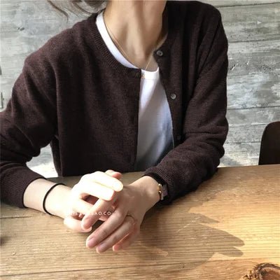 Women’s Knit Cardigan Sweater – Single Breasted Long Sleeve Lightweight Fall Winter Layer - ORYMERE