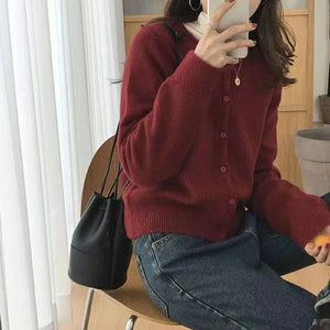 Women’s Knit Cardigan Sweater – Single Breasted Long Sleeve Lightweight Fall Winter Layer - ORYMERE