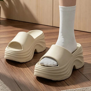 Women’s Platform EVA Slides – Thick Sole High Heel Summer Slippers with Anti-Slip Design - ORYMERE