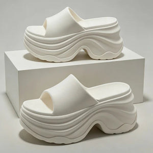 Women’s Platform EVA Slides – Thick Sole High Heel Summer Slippers with Anti-Slip Design - ORYMERE